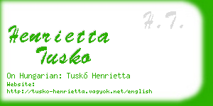 henrietta tusko business card