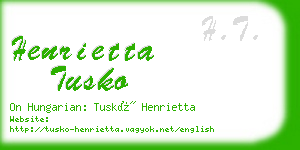 henrietta tusko business card